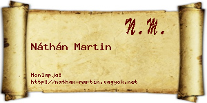 Náthán Martin névjegykártya